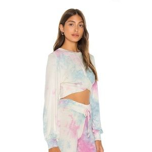 Beach Riot Marley Tie Dye Crop Long Sleeve Top